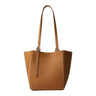 Women's brown Genuine Leather Geometric Tote Bag