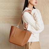  brown Genuine Leather Geometric shoulder Bag