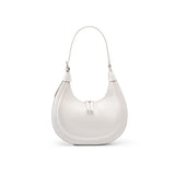  off-white Genuine Leather Half Moon Shoulder Bag 