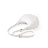 Women's off-white Genuine Leather Half Moon  Bag 