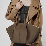 Women's Genuine Leather Large Capacity Bat Tote Bag | PRUSES