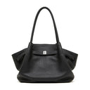 Women's black Genuine Leather Large Capacity Tote Bag 