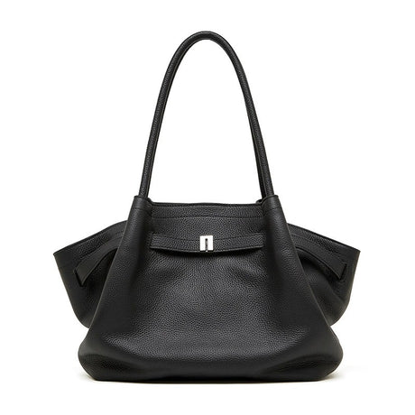 Women's black Genuine Leather Large Capacity Tote Bag 