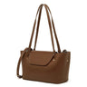 Women's brown Genuine Leather Large Structured Tote Bag 