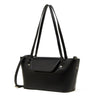 Women's black Genuine Leather Large Structured Tote Bag 