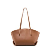 Women's brown Genuine Leather  Minimalist Tote Bag
