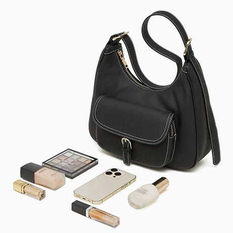 Women's Genuine Leather Shoulder Bag with Pocket | PRUSES