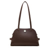  coffee Genuine Leather Structured Saddle Bag 