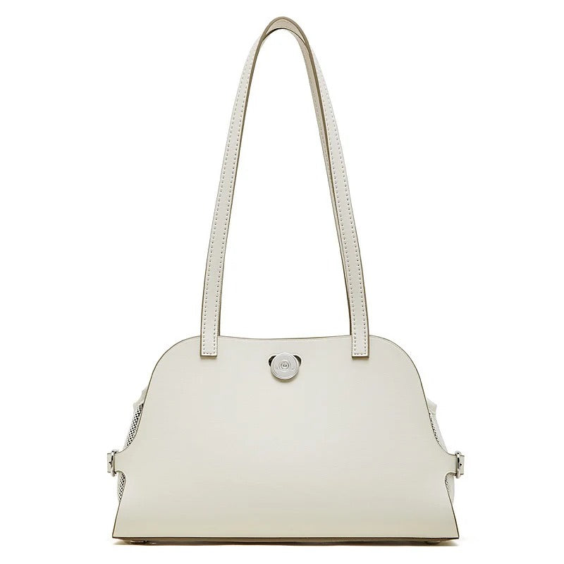 off-white  Leather Structured Saddle Bag 