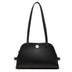 Women's black Genuine Leather Structured Saddle Bag