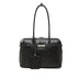Women's black Genuine Leather Structured Shoulder Bag 