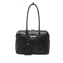Women's black Genuine Leather Structured Shoulder Bag 