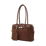 Women's brown Genuine Leather Structured  Bag 
