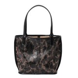 black Genuine cowhide Leather Vintage Tote Bag