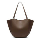 coffee Genuine Leather Tote Bag 