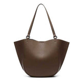 coffee Genuine Leather Tote Bag 