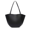 black Genuine Leather Tote Bag 