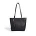black Genuine Leather Work Tote Bag with Detachable Glasses Holder