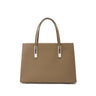 Gray Large Capacity Leather Tote Bag 