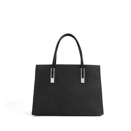 Women's black  Large Capacity Leather Tote Bag