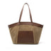 Women's Khaki Large Capacity Suede Leather Tote Bag