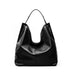 Black leather handbag 