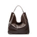 Coffee Minimalist Premium Genuine Leather Tote Bag