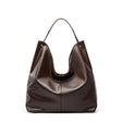 Coffee Minimalist Premium Genuine Leather Tote Bag