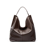 Coffee Minimalist Premium Genuine Leather Tote Bag