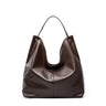 Coffee Minimalist Premium Genuine Leather Tote Bag