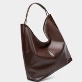 Coffee Minimalist Premium Genuine Leather Tote Bag