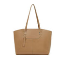 Camel  Minimalist Vegetable-Tanned Leather Tote Bag