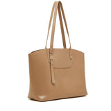 beige Minimalist Vegetable-Tanned Leather Bag