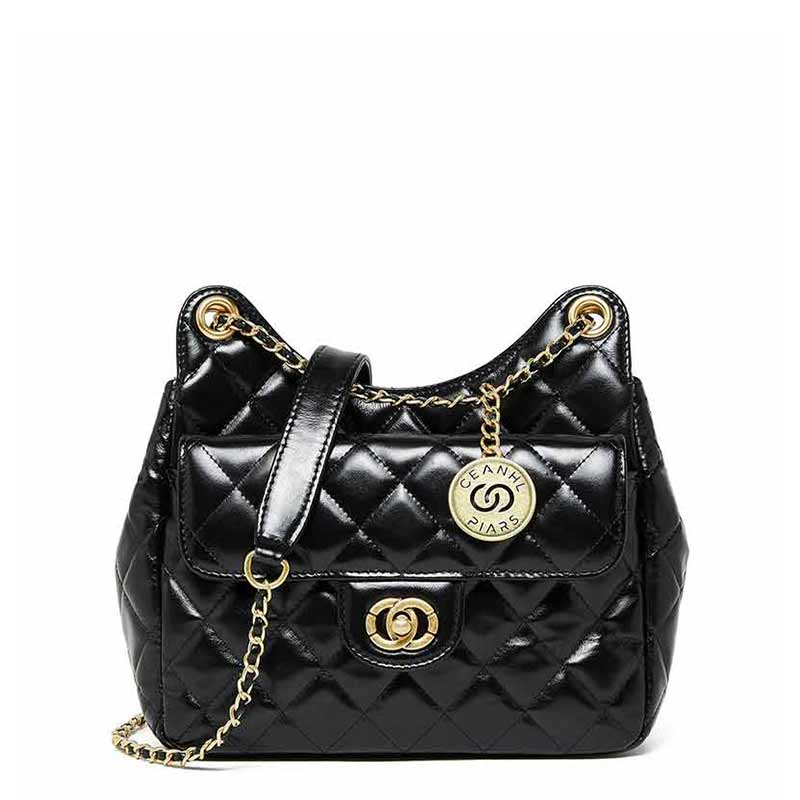 Black Quilted Chain Bags Hobo Shoulder Bags
