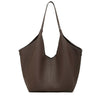 coffee Soft Leather Slouchy Hobo Bag