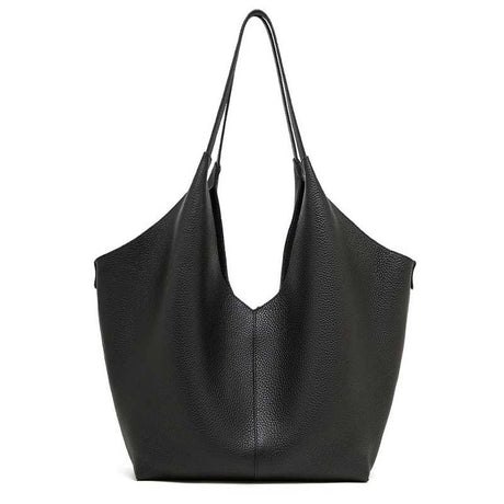 black Leather Slouchy Hobo Bag