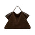 Coffee Brown Suede handbag 