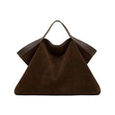 Coffee Brown Suede handbag 