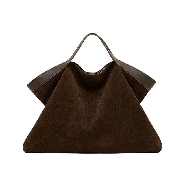 Coffee Brown Suede handbag 