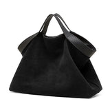 Black handbag with a minimalist design 