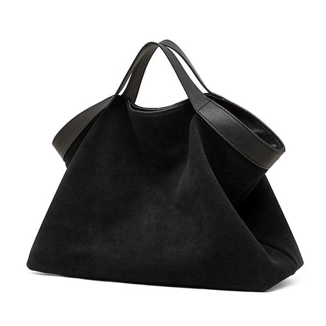 Black handbag with a minimalist design 