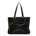 black  Vegetable-Tanned Leather Large Tote Bag