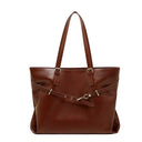 Chestnut Vegetable-Tanned Leather Large Tote Bag