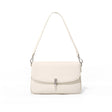 White Square handbag with a silver clasp