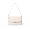 White Square handbag with a silver clasp
