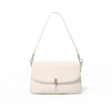 White Square handbag with a silver clasp