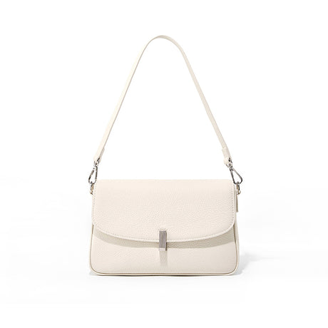 White Square handbag with a silver clasp