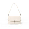 White Square handbag with a silver clasp