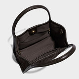 coffee Woven handbag  Interior