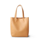 Yellow Horizontal Soft Leather Tote Bag for Women | PRUSES-1